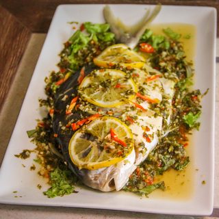 Steamed Pompano Siam Style